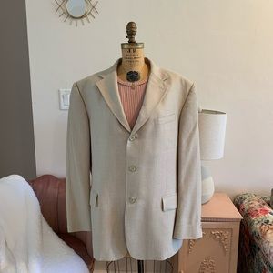 VINTAGE OSCAR DE LA RENTA BEIGE SUIT JACKET